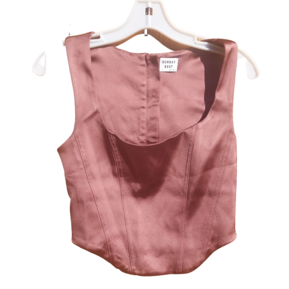 Chocolate sorbet Sunday Best fitted corset bustier top